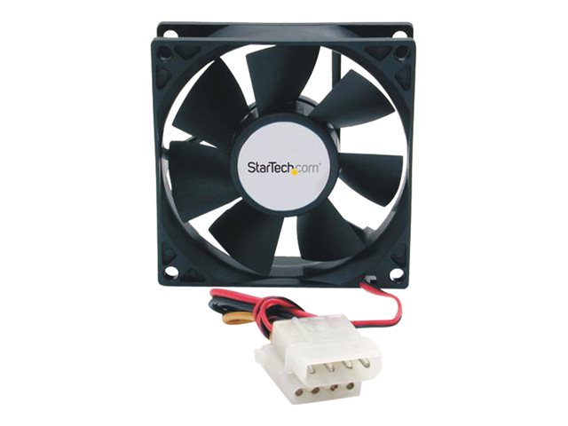 StarTech.com 80x25mm Dual Ball Bearing Computer Case Fan w/ LP4 Connector - computer case Fan - 80mm Fan - pc Fan (FANBOX) - System fan kit - 80 mm