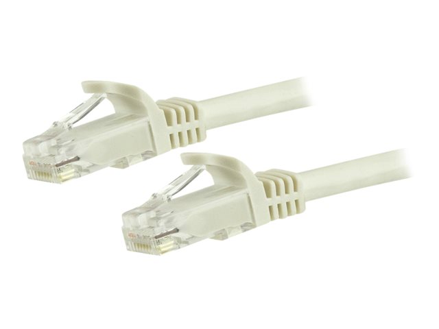 StarTech.com 5m CAT6 Ethernet Cable, 10 Gigabit Snagless RJ45 650MHz 100W PoE Patch Cord, CAT 6 10GbE UTP Network Cable w/Strain Relief, White, Fluke Tested/Wiring is UL Certified/TIA - Category 6 - 24AWG (N6PATC5MWH) - Patch cable - RJ-45 (M) to RJ-45 (M) - 5 m - UTP - CAT 6 - snagless - white