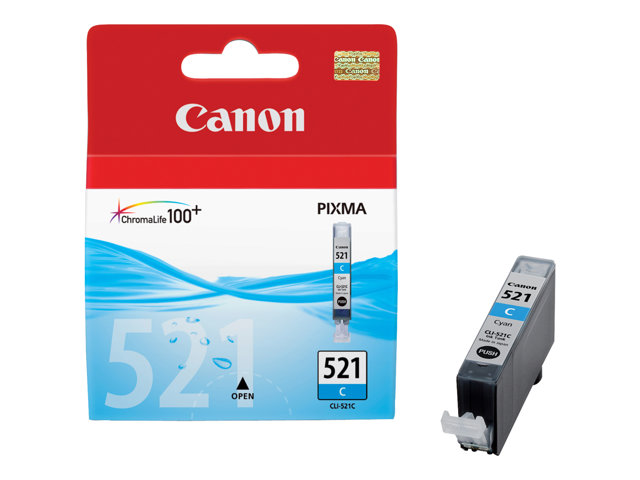 Canon CLI-521C - 9 ml - cyan - original - ink tank - for PIXMA iP3600, iP4700, MP540, MP550, MP560, MP620, MP630, MP640, MP980, MP990, MX860, MX870