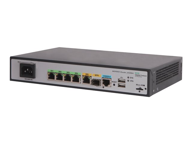 HPE MSR954 - - router - 4-port switch - 1GbE - rack-mountable