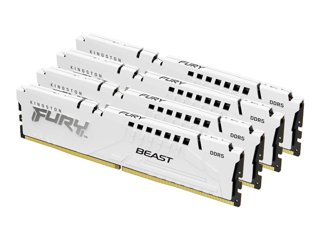 Kingston FURY Beast - DDR5 - kit - 128 GB: 4 x 32 GB - DIMM 288-pin - 5200 MHz / PC5-41600 - CL40 - 1.25 V - on-die ECC