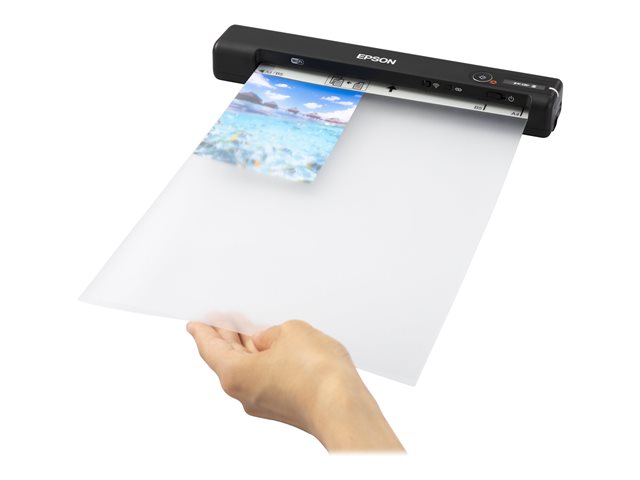 Epson WorkForce ES-60W - Sheetfed scanner - Contact Image Sensor (CIS) - A4 - 600 dpi x 600 dpi - up to 300 scans per day - USB 2.0, Wi-Fi(n)