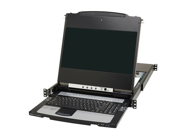 Eaton Tripp Lite Series DisplayPort KVM Console Switch 8-Port 17in LCD Dual Rail 1URM - KVM console with KVM switch - 8 ports - USB - 17\" - rack-mountable - 1920 x 1080 Full HD (1080p) @ 60 Hz - 8xDisplayPort - black - 1U - TAA Compliant