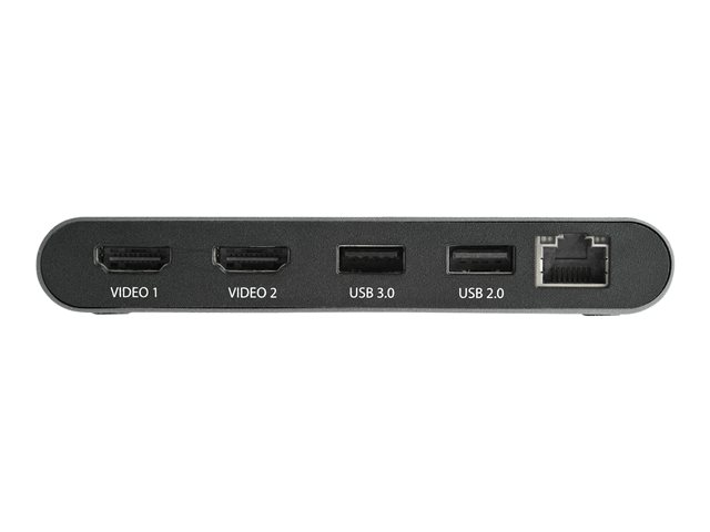 StarTech.com Thunderbolt 3 Mini Dock - Portable Dual Monitor w/HDMI 4K 60Hz - 2X USB-A Hub (3.2/2.0), GbE - 28cm Cable - TB3 Multiport Adapter - Mac/Windows- Upgraded Version of TB3DKM2HD (TB3DKMHDL) - Docking station - Thunderbolt 3 - 2 x HDMI - 1GbE