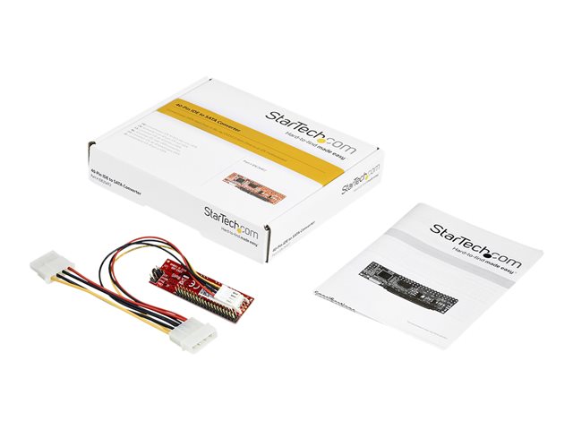 StarTech.com IDE to SATA Hard Drive or Optical Drive Adapter Converter - 40-Pin PATA to 2.5\" SATA HDD / SSD / ODD Converter (IDE2SAT2) - Storage controller - 1 Channel - SATA 1.5Gb/s - Ultra ATA/133