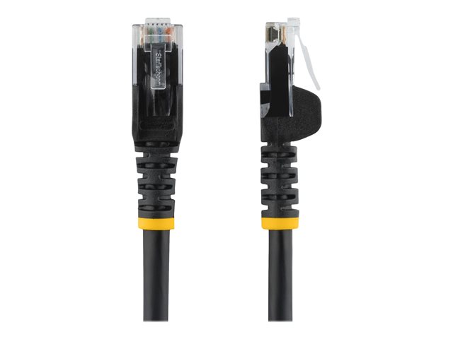StarTech.com 2m CAT6 Ethernet Cable, 10 Gigabit Snagless RJ45 650MHz 100W PoE Patch Cord, CAT 6 10GbE UTP Network Cable w/Strain Relief, Black, Fluke Tested/Wiring is UL Certified/TIA - Category 6 - 24AWG (N6PATC2MBK) - Patch cable - RJ-45 (M) to RJ-45 (M) - 2 m - UTP - CAT 6 - molded, snagless - black