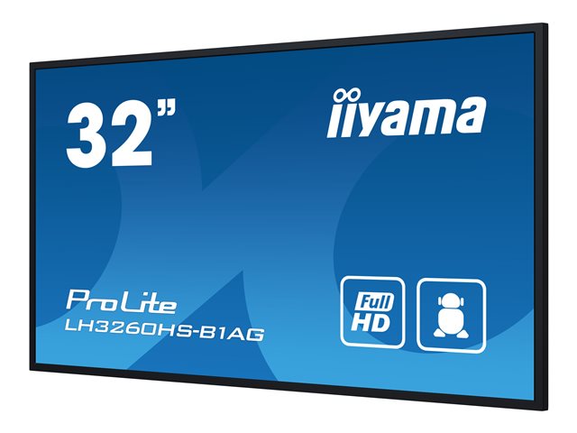 iiyama ProLite LH3260HS-B1AG - 32\" Diagonal Class (31.5\" viewable) LED-backlit LCD display - digital signage - with built-in SoC media player - 1080p 1920 x 1080 - edge-lit - black, matte finish