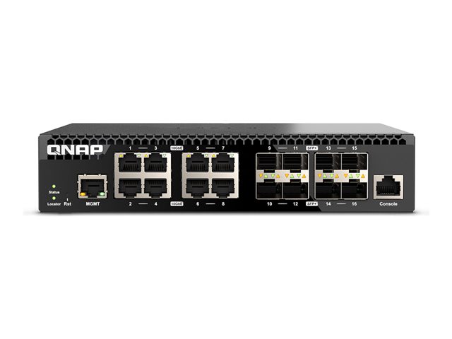 QNAP QSW-M3216R-8S8T - Switch - Managed - 8 x 100/1000/2.5G/5G/10GBase-T + 8 x 10Gb Ethernet SFP+ - rack-mountable