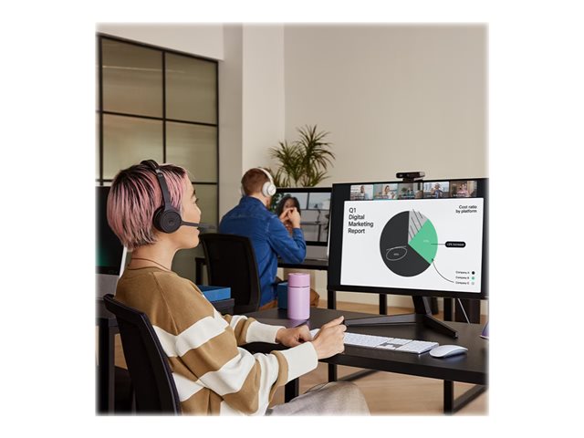 Cisco Headset 722 - Headset - on-ear - Bluetooth - wireless - carbon black - with charging stand - Cisco Webex Certified