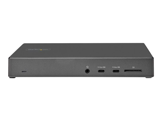 StarTech.com USB C Dock - Triple 4K Monitor USB Type-C Docking Station - 100W Power Delivery - DP 1.4 Alt Mode & DSC, 2x DisplayPort 1.4/HDMI 2.0 - 6xUSB (2x 10Gbps) - Windows/Chrome - Docking station - USB-C - 2 x DP, HDMI - 1GbE - 100 Watt