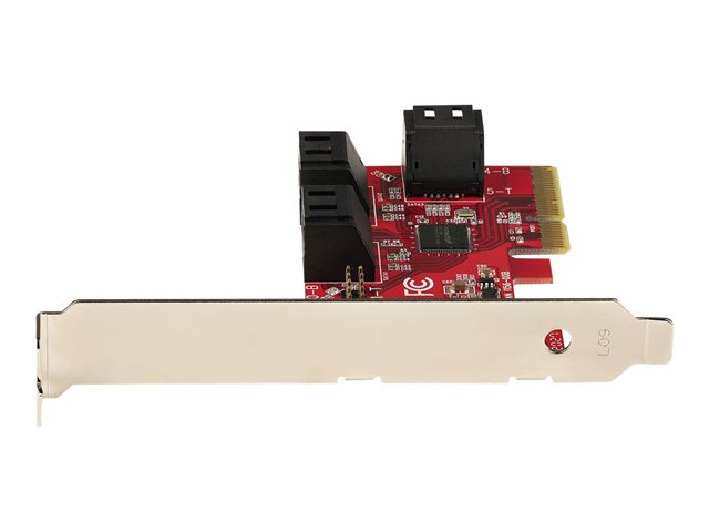 StarTech.com SATA PCIe Card, 6 Port PCIe SATA Expansion card, 6Gbps SATA Card, Low/Full Profile, Stacked SATA Connectors, ASM1166 Non-Raid SATA Controller Card - PCI Express to SATA Converter - Storage controller - SATA 6Gb/s - low profile - PCIe 3.0