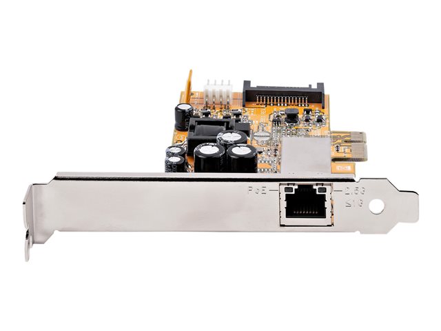 StarTech.com 1 Port 2.5Gbps PoE Network Card, PCIe Ethernet Card w/RJ45 Port, 30W 802.3at PoE NIC for Desktops/Servers, Network PoE LAN Adapter w/Low-Profile Bracket Included - NBASE-T, Windows/Linux Support (ST1000PEXPSE) - Network adapter - PCIe 2.1 low profile - 2.5GBase-T (PoE+) x 1