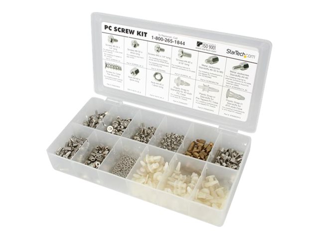 StarTech.com Deluxe Assortment PC Screw Kit - Screw Nuts and Standoffs - Screw kit - PCSCREWKIT - Screw kit