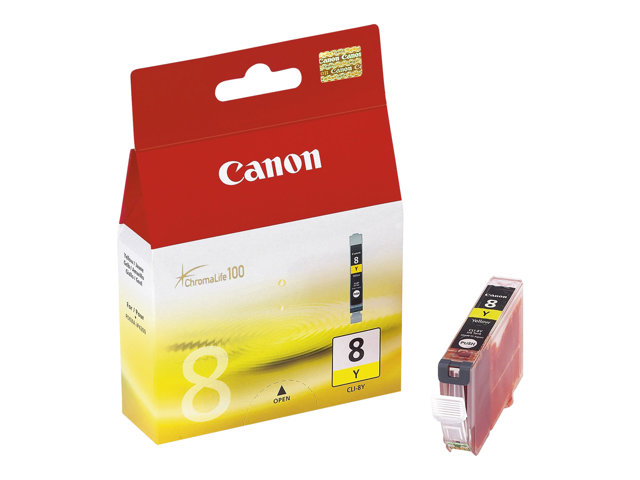 Canon CLI-8Y - 13 ml - yellow - original - ink tank - for PIXMA iP3500, iP4500, iP5300, MP510, MP520, MP610, MP960, MP970, MX700, MX850, Pro9000
