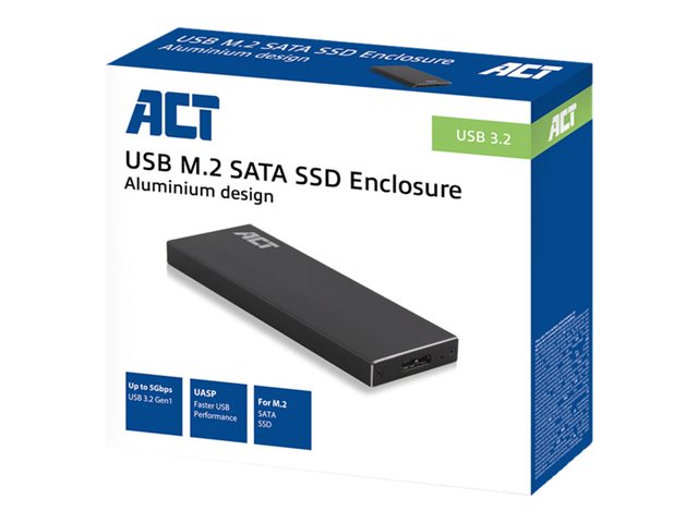 Storage enclosure - M.2 - M.2 Card - USB 3.2 (Gen 1) - zwart