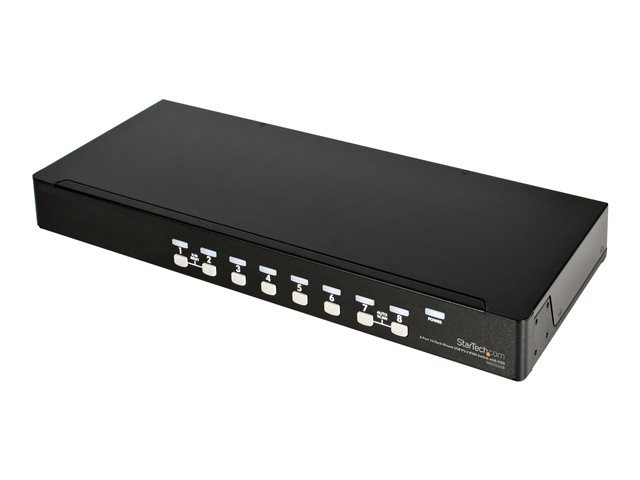 StarTech.com 8 Port 1U RackMount USB PS/2 KVM Switch with OSD - KVM switch - 8 x KVM port(s) - 1 local user - desktop - for P/N: RK3236BKF