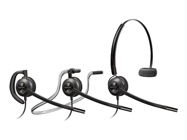 Poly EncorePro 540 Convertible Headset +Quick Disconnect EMEA - INTL English - Euro plug - Replaces Poly SKU 88828-02