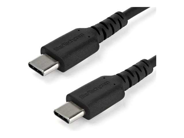 StarTech.com 2m USB C Charging Cable, Durable Fast Charge & Sync USB 2.0 Type C to USB C Laptop Charger Cord, TPE Jacket Aramid Fiber M/M 60W Black, Samsung S10, S20 iPad Pro MS Surface - Heavy Duty and Rugged - USB cable - 24 pin USB-C (M) straight to 24 pin USB-C (M) straight - USB 2.0 - 2 m - black - for P/N: CDP2HDUACP2, SECTBLTDT, STNDTBLTMOB