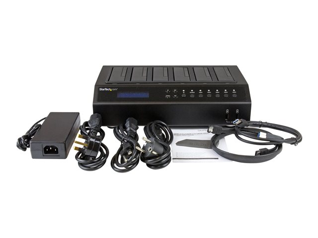 StarTech.com 6 Bay USB 3.0/ eSATA Duplicator and Eraser Dock for 2.5\" & 3.5\" SATA SSD HDD - 1:5 Standalone Cloner & Wiper Docking Station (SATDOCK5U3ER) - Hard drive duplicator - 5 bays (SATA-300)