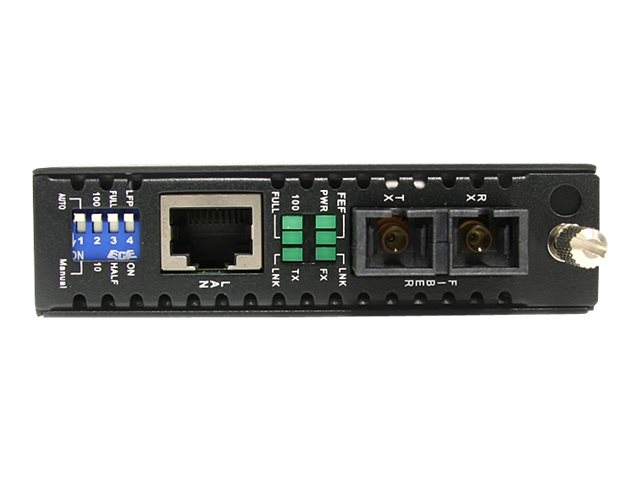StarTech.com Gigabit Ethernet Single Mode Fiber Media Converter SC 40 km - 1000 Mbps (ET91000SM402) - Fibre media converter - 1GbE - 1000Base-LX, 1000Base-SX, 1000Base-T - RJ-45 / SC single-mode - up to 40 km - 1310 nm - for P/N: ETCHS2U, SVA12M2NEUA, SVA12M5NA