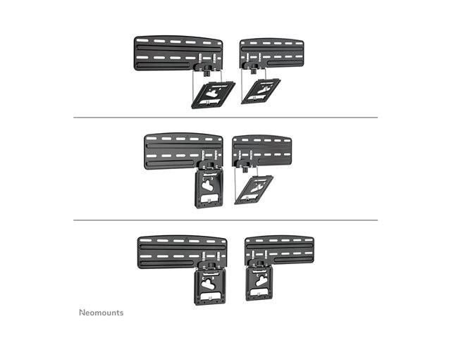 Neomounts WL30-265BL1 - Mounting kit (wall mount) - Ultra-Flat, fixed - for digital signage LCD panel / LCD display - steel - black - screen size: 43\"-85\"