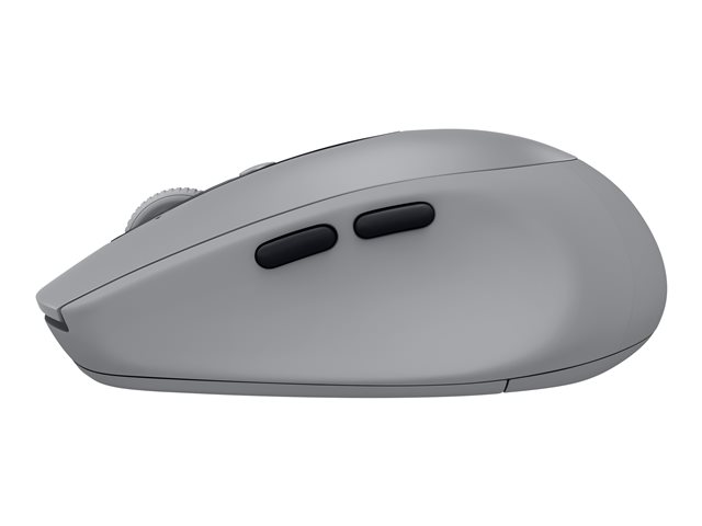 Logitech M590 Silent - Mouse - right-handed - optical - 7 buttons - wireless - Bluetooth, 2.4 GHz - USB wireless receiver - mid grey tonal