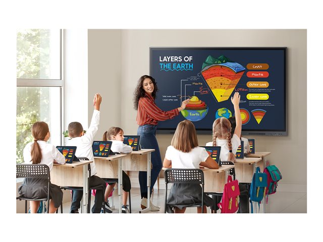 Samsung Interactive Display WA65D - 65\" Diagonal Class WAD Series LED-backlit LCD display - education / business - with built-in interactive whiteboard, touchscreen (multi touch) - Android - 4K UHD (2160p) 3840 x 2160 - space grey