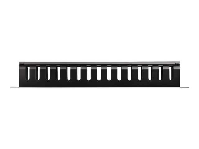StarTech.com 1U Horizontal Finger Duct Rack Cable Management Panel with Cover - Server Rack Cable Duct - Rack Cable Organizer / Manager (CMDUCT1UX) - Rack cable management panel - 1U - 19\" - for P/N: RACK-18U-20-WALL-OA, RACK-21U-20-WALL-OA, RACK-24U