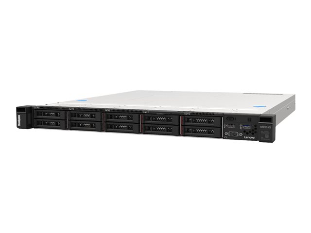 Lenovo ThinkSystem SR250 V2 7D7Q - Server - rack-mountable - 1U - 1-way - 1 x Xeon E-2314 / up to 4.5 GHz - RAM 8 GB - SATA - hot-swap 3.5\" bay(s) - no HDD - Matrox G200 - Gigabit Ethernet - no OS - monitor: none