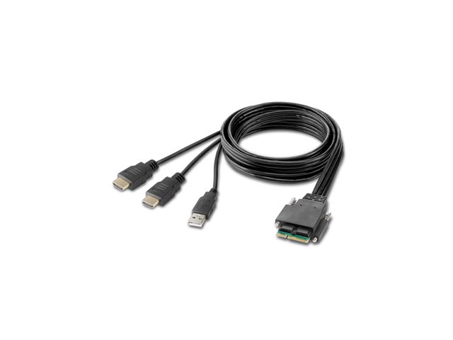 Belkin Modular Dual Head Host Cable - Video / USB / audio cable - TAA Compliant - USB, HDMI (M) - 1.83 m - 4K support, active