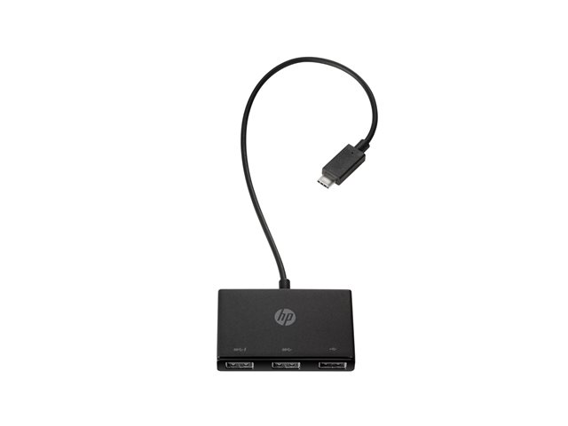 HP USB-C to USB-A - Hub - 3 x SuperSpeed USB 3.0 - desktop - for Elite c640 G3 Chromebook Enterprise, Pavilion Aero Laptop 13-be2075ng