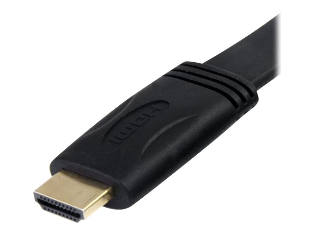 StarTech.com 5m Flat High Speed HDMI Cable with Ethernet Ultra HD 4kx2k - HDMI cable with Ethernet - HDMI male to HDMI male - 5 m - shielded - black