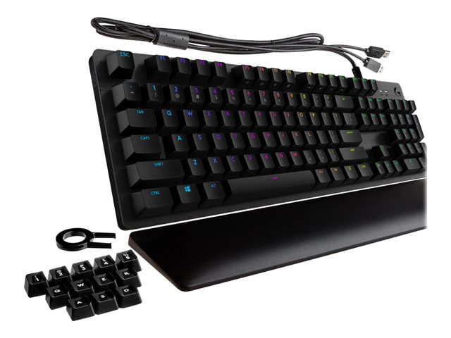 Logitech Gaming G513 - Keyboard - backlit - USB - QWERTZ - Swiss - key switch: GX Brown Tactile - carbon