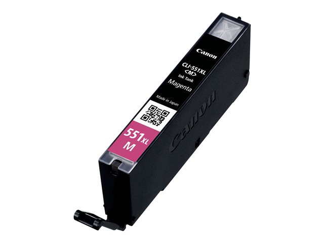 Canon CLI-551M XL - 11 ml - High Yield - magenta - original - blister with security - ink tank - for PIXMA iP8750, iX6850, MG5550, MG5650, MG5655, MG6450, MG6650, MG7150, MG7550, MX725, MX925