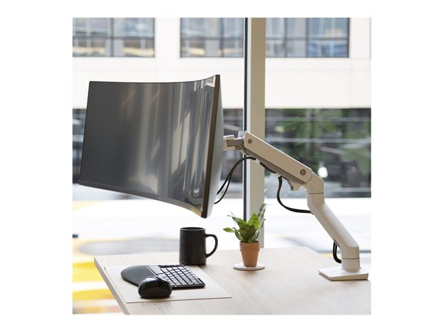 Ergotron HX - Mounting kit (articulating arm, desk clamp mount, extender arm, grommet mount, HD pivot) - Constant Force Technology - for LCD display/ curved LCD display - white - screen size: up to 49\"