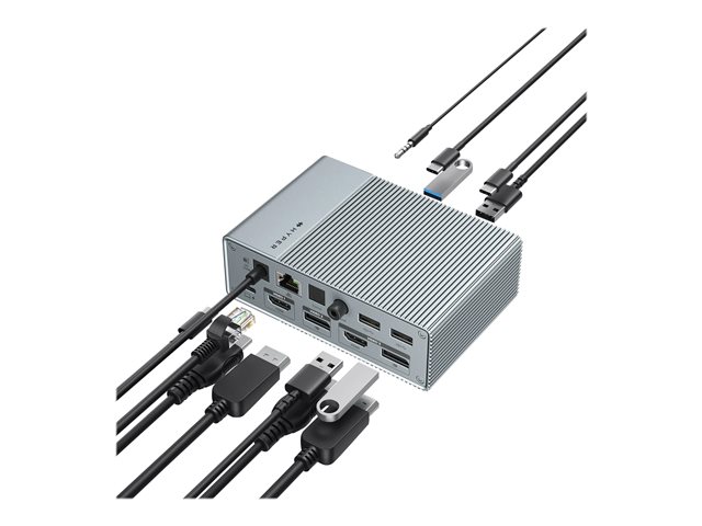 HyperDrive GEN2 - Docking station - USB-C - 2 x HDMI, 2 x DP - 1GbE - Europe