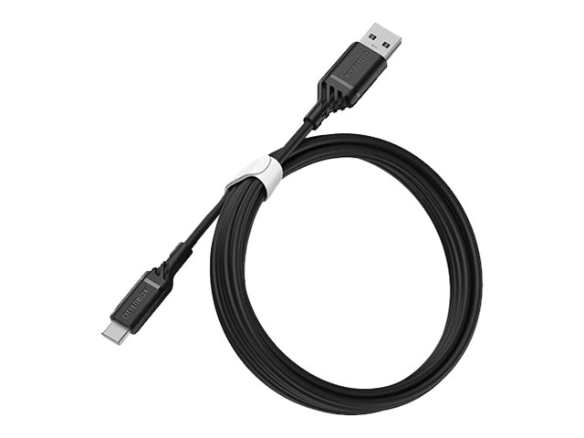 OtterBox Standard - USB cable - 24 pin USB-C (M) to USB (M) - USB 2.0 - 3 A - 2 m - black
