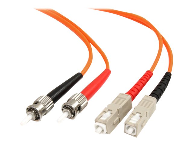 StarTech.com 2m Fiber Optic Cable - Multimode Duplex 62.5/125 - LSZH - ST/SC - OM1 - ST to SC Fiber Patch Cable (FIBSTSC2) - Network cable - SC multi-mode (M) to ST multi-mode (M) - 2 m - fibre optic - duplex - 62.5 / 125 micron