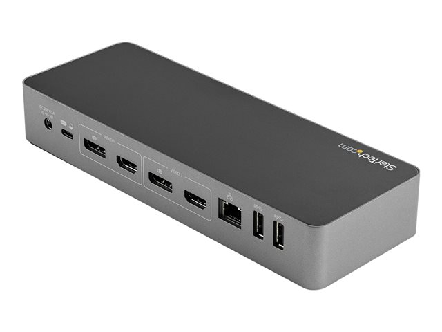 StarTech.com USB-C & USB-A Dock, Hybrid Universal Laptop Docking Station with 100W Power Delivery, Dual Monitor 4K 60Hz HDMI & DisplayPort, 4x USB 3.1 Gen 1 Hub, Gigabit Ethernet (GbE) - Hybrid USB Type-C Dock (DK30C2DPEPUE) - Docking station - USB-C - 2 x HDMI, 2 x DP - 1GbE - 170 Watt