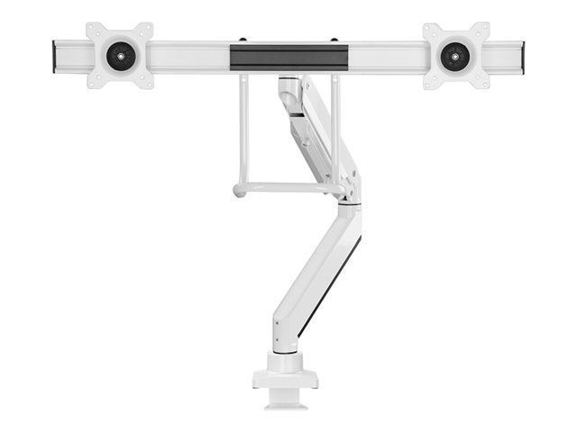 Neomounts NM-D775DX - Mounting kit - full-motion - for 2 LCD displays - aluminium - white - screen size: 10\"-32\" - clamp mountable, grommet, desk-mountable