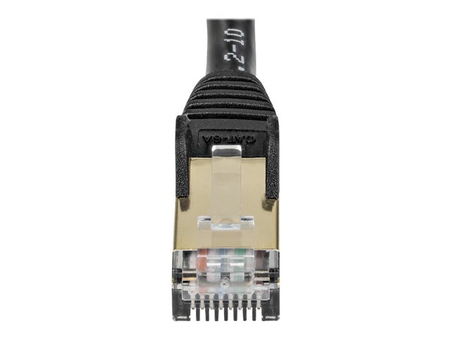 StarTech.com 7m CAT6A Ethernet Cable, 10 Gigabit Shielded Snagless RJ45 100W PoE Patch Cord, CAT 6A 10GbE STP Network Cable w/Strain Relief, Black, Fluke Tested/UL Certified Wiring/TIA - Category 6A - 26AWG (6ASPAT7MBK) - Patch cable - RJ-45 (M) to RJ-45 (M) - 7 m - STP - CAT 6a - molded, snagless - black