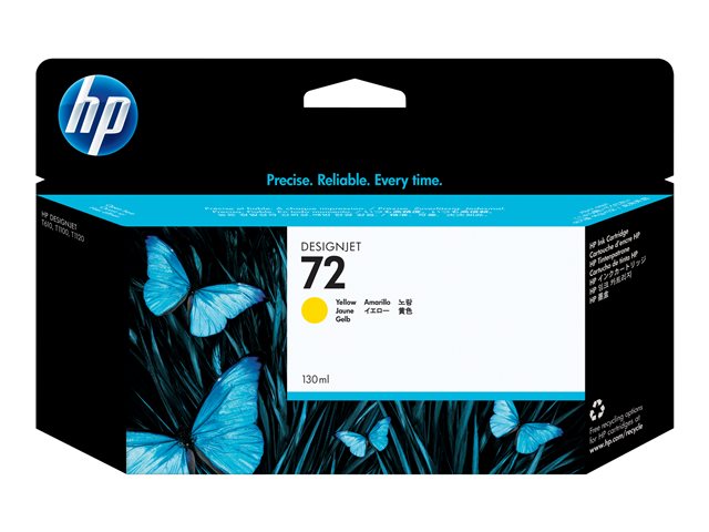 HP 72 - 130 ml - yellow - original - DesignJet - ink cartridge - for DesignJet T1100, T1100ps, T1200, T1200ps, T1300, T610, T620, T770, T790