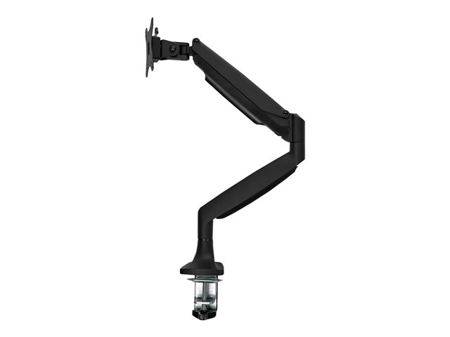 StarTech.com Desk Mount Monitor Arm, Heavy Duty Ergonomic VESA Monitor Arm, Single Display up to 9kg, Full Motion, Height Adjustable, Articulating, Aluminum, C-Clamp/Grommet, Black - Small Footprint Design (ARMPIVOTHDB) - Mounting kit - adjustable arm - for LCD display - heavy duty aluminium - black - screen size: 13.1\"-32\" - desk-mountable - for P/N: MONPROTECT