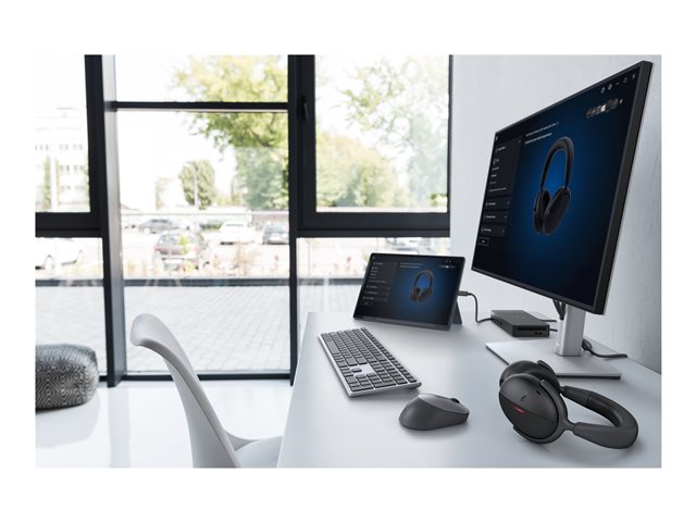 Dell Premier Wireless ANC Headset WL7024 - Headset - full size - Bluetooth - wireless, wired - active noise cancelling - 3.5 mm jack, USB-A via Bluetooth adapter, USB-C via Bluetooth adapter - Certified for Microsoft Teams, Zoom Certified