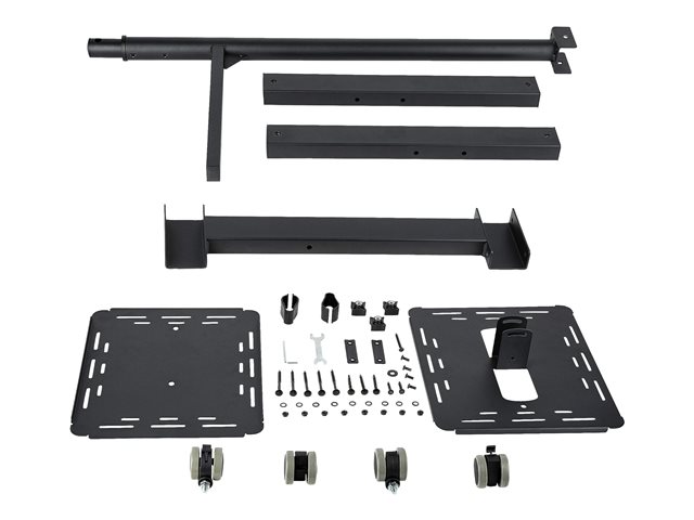 StarTech.com Mobile Projector and Laptop Stand/Cart, Heavy Duty Portable Projector Stand (2 Vented Shelves, hold 22lb/10kg each), Height Adjustable Rolling AV Presentation Cart with Wheels - Lockable Casters - Cart - for projector / notebook - steel