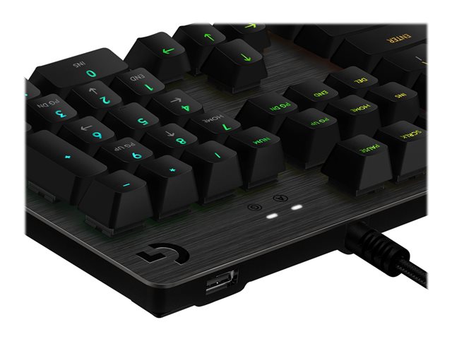 Logitech Gaming G512 - Keyboard - backlit - USB - QWERTZ - Swiss - key switch: GX Brown Tactile - carbon