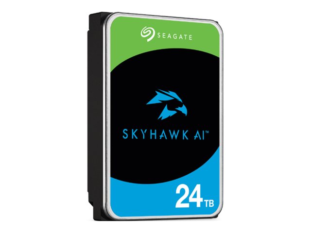 Seagate SkyHawk AI ST24000VE002 - Hard drive - 24 TB - internal - 3.5\" - SATA 6Gb/s - buffer: 512 MB - with 3 years Seagate Rescue Data Recovery