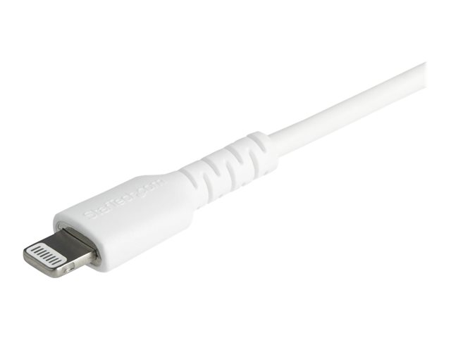StarTech.com 6 ft(2m) Durable White USB-C to Lightning Cable, Heavy Duty Rugged Aramid Fiber USB Type A to Lightning Charger/Sync Power Cord, Apple MFi Certified iPad/iPhone 12 Pro Max - iPhone 7/8/11/11 Pro - Lightning cable - Lightning male to 24 pin USB-C male - 2 m - white