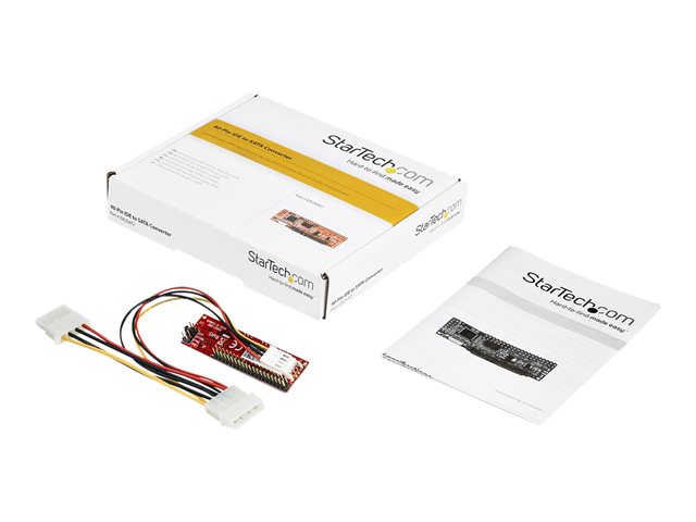 StarTech.com IDE to SATA Hard Drive or Optical Drive Adapter Converter - 40-Pin PATA to 2.5\" SATA HDD / SSD / ODD Converter (IDE2SAT2) - Storage controller - 1 Channel - SATA 1.5Gb/s - Ultra ATA/133