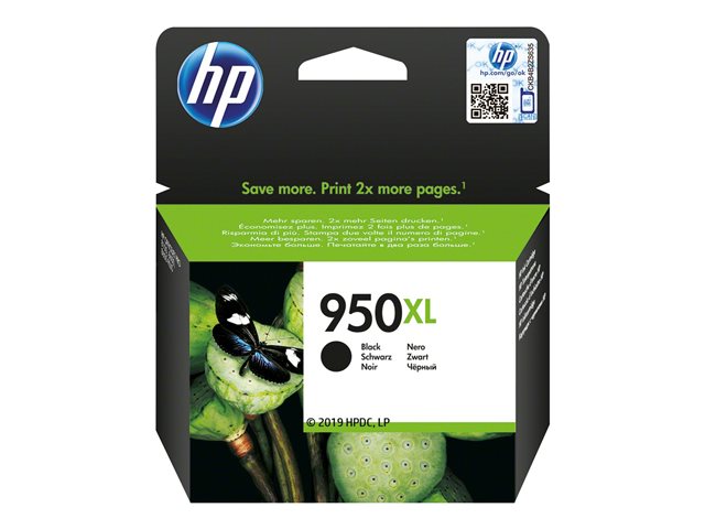 HP 950XL - 53 ml - High Yield - black - original - Officejet - ink cartridge - for Officejet Pro 251, 276, 8100, 8600, 8600 N911, 8610, 8615, 8616, 8620, 8625, 8630, 8640